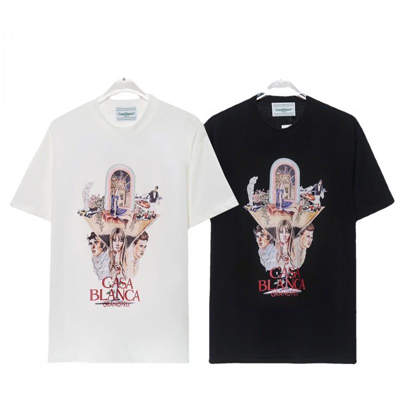 Casablanca CASA Print T-Shirt Teen Boys Loose Fit Short Sleeve Top