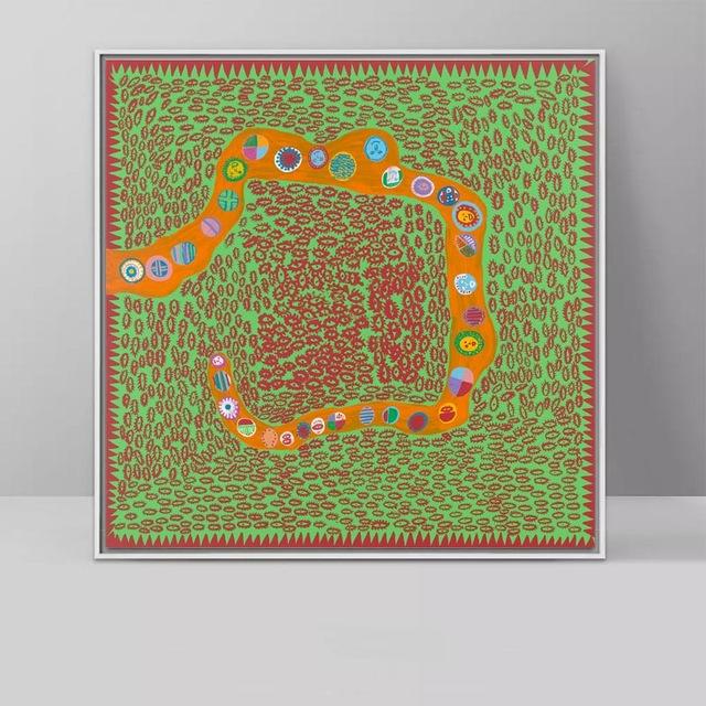 

Yayoi Kusama Абстрактне мистецтво Гарбуз Картина на полотні Сучасні плакати та принти Настінне мистецтво Картина для прикраси вітальні Куадрос 20X20cm Unframed
