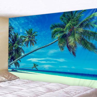 Sunshine Green Tree Beach Print Wandtapijt Hippie Muuropknoping Boho Tapestry Mandala Achtergrond Wanddecoratie Accessoires