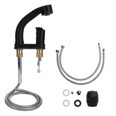 G1/2 Kitchen Cold and Hot Water Faucet Rotatable Sink Mixer Tap with Pull Out Sprayer