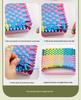 Girls' DIY Fabric Wallet Kit: Handmade Rainbow Knitting Machine with Elastic Rope for Ages 3-6.