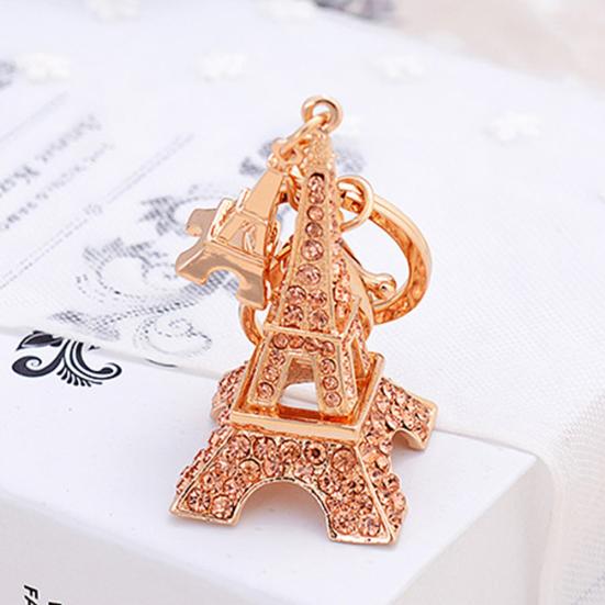 Double Eiffel Tower Key Chain Handbag Hanging Keyring