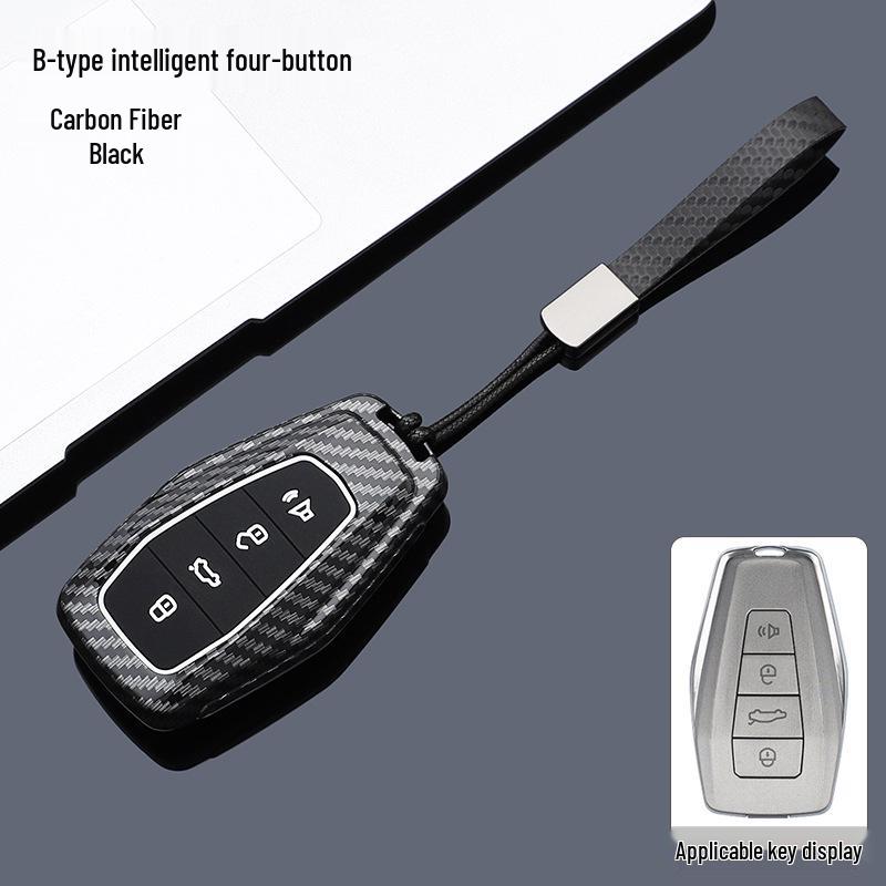 Étui pour clé pour modèles Geely: Emgrand, Xingyue, Boyue, Xingrui, Bin Yue, Bin Rui, Denim Galaxy - Coque de Protection avec Boucle