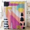 Colorful Brush Strokes Shower Curtain Modern Bathroom Decor For Home Improvement Projects