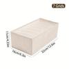 1pc Beige Foldable Storage Organizer Box for Underwear, Bras, Ties & Accessorie Storage Bins