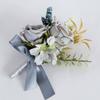 5Pcs Wedding Corsages Boutonniere Prom Boutonniere for Wedding Ceremony Anniversary, Rose Corsages for Bride and Groom,