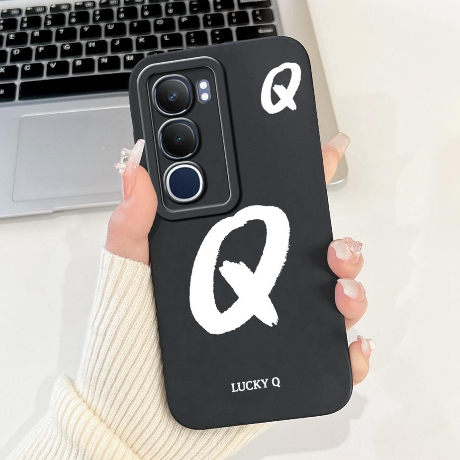 Für Vivo Y19s 4G Hülle V2419 Luxuriöse Glücksbuchstaben Cover Stoßfeste Weiche TPU Handyhülle Für Vivo Y19s Y 19 s VivoY19s Fundas Coque
