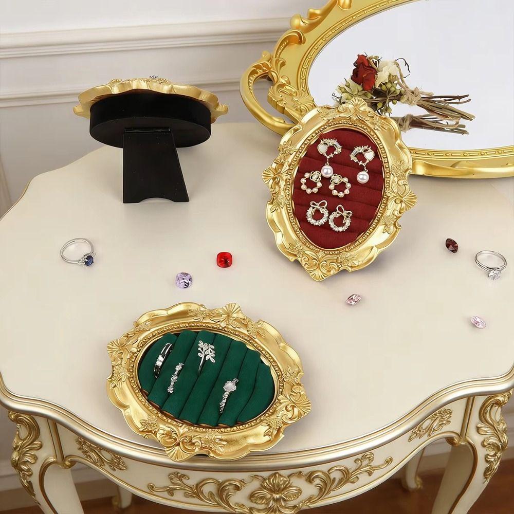 Earring Tray Ring Display Stand Photo Frame Jewelry Storage Tray Dressing Table