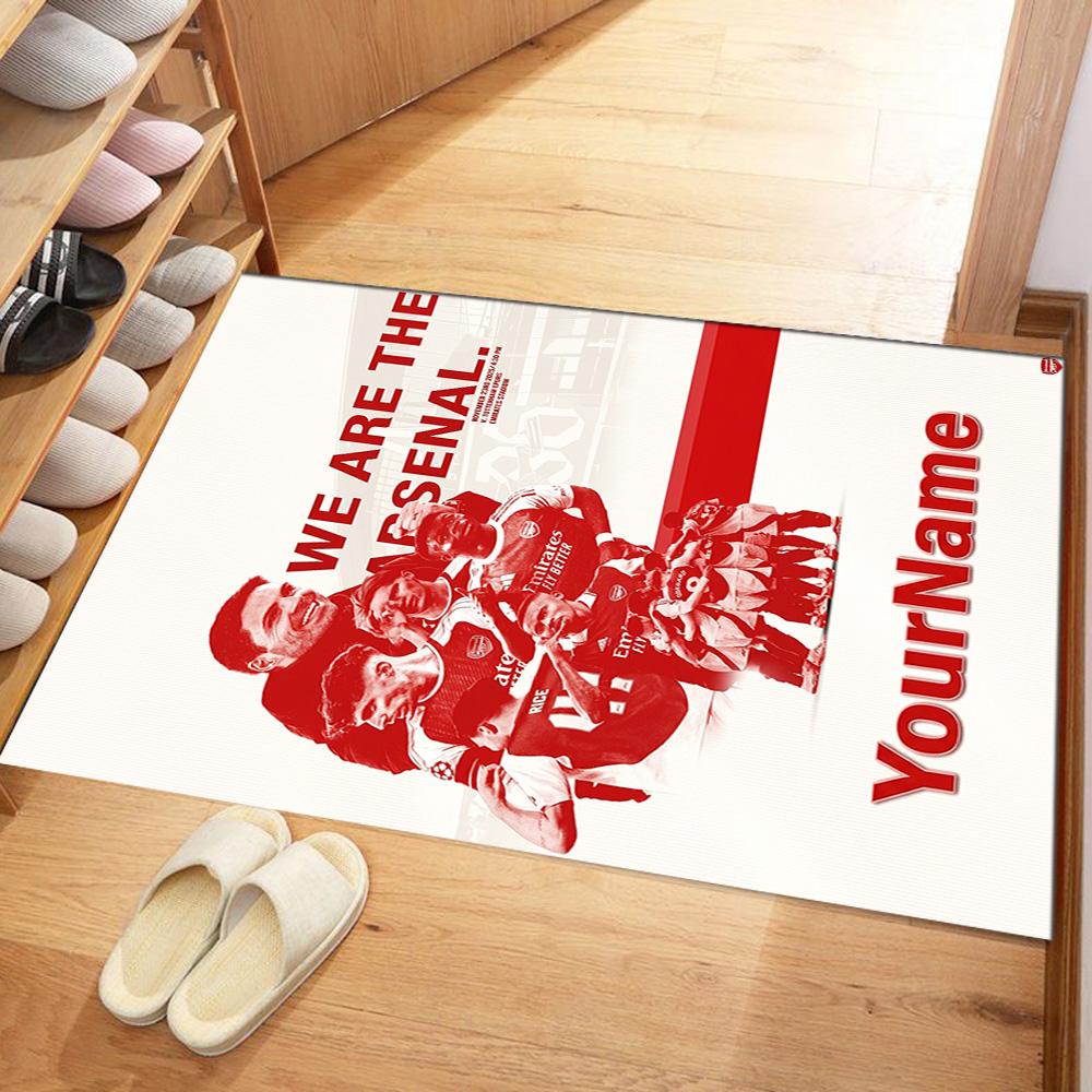 Arsenal Customized Name Floor Rug Office Rug Perfect for Playrooms Kitchen Outdoor Foyer Antislip Carpet Anime Office Decor Perfect Gift for Women/Men