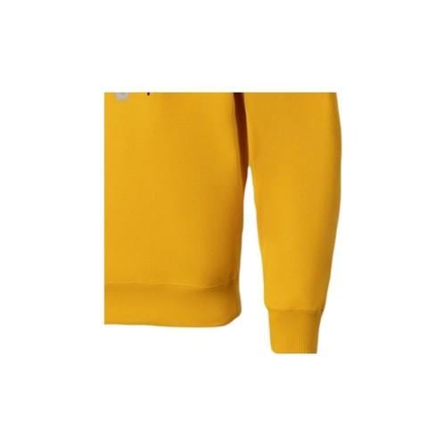 PUMA Men's Pullover Hoodie with Logo Lettering in Yellow