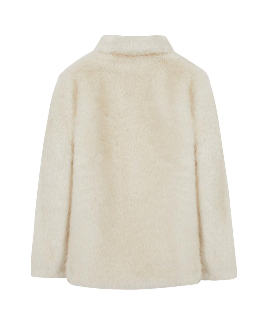 Illigo Shearling Fur Jacket Ivory