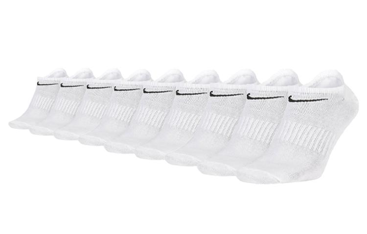 Nike Everyday Lightweight Ankle Socks Unisex Combo Set White SX7678-100 L