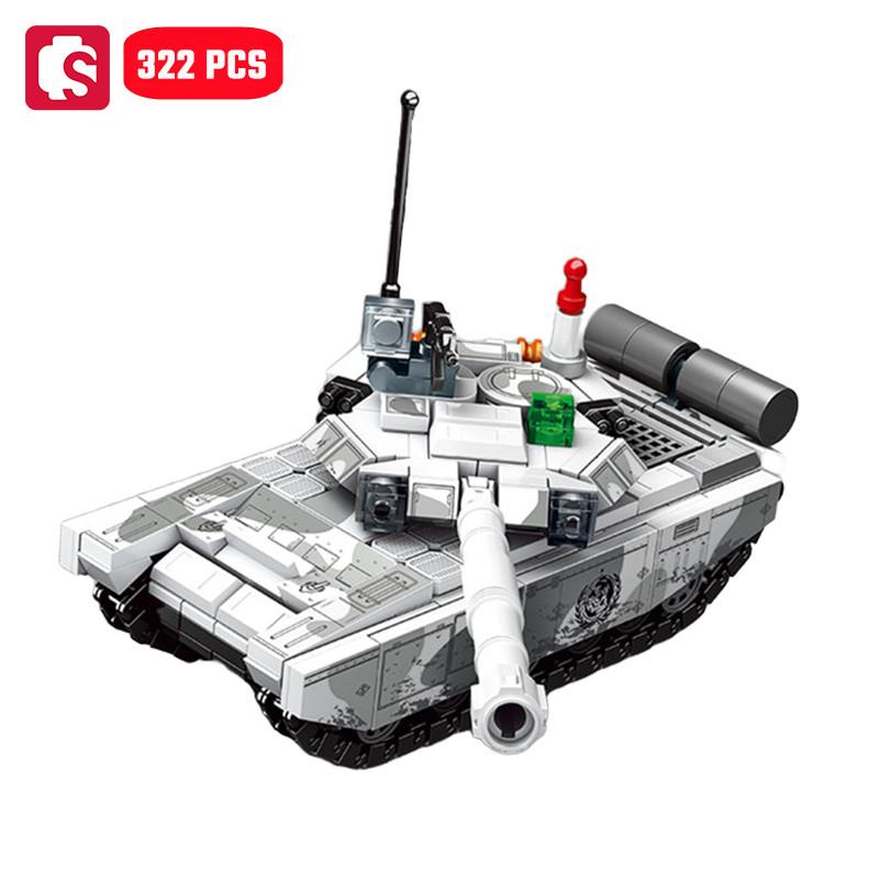 Non-Toxic Sembo Military Series Main Battled Tank Assemblage Building Blocks Moc Chariot Model Bricks Ornaments Car Toys Diy Birthday Gift