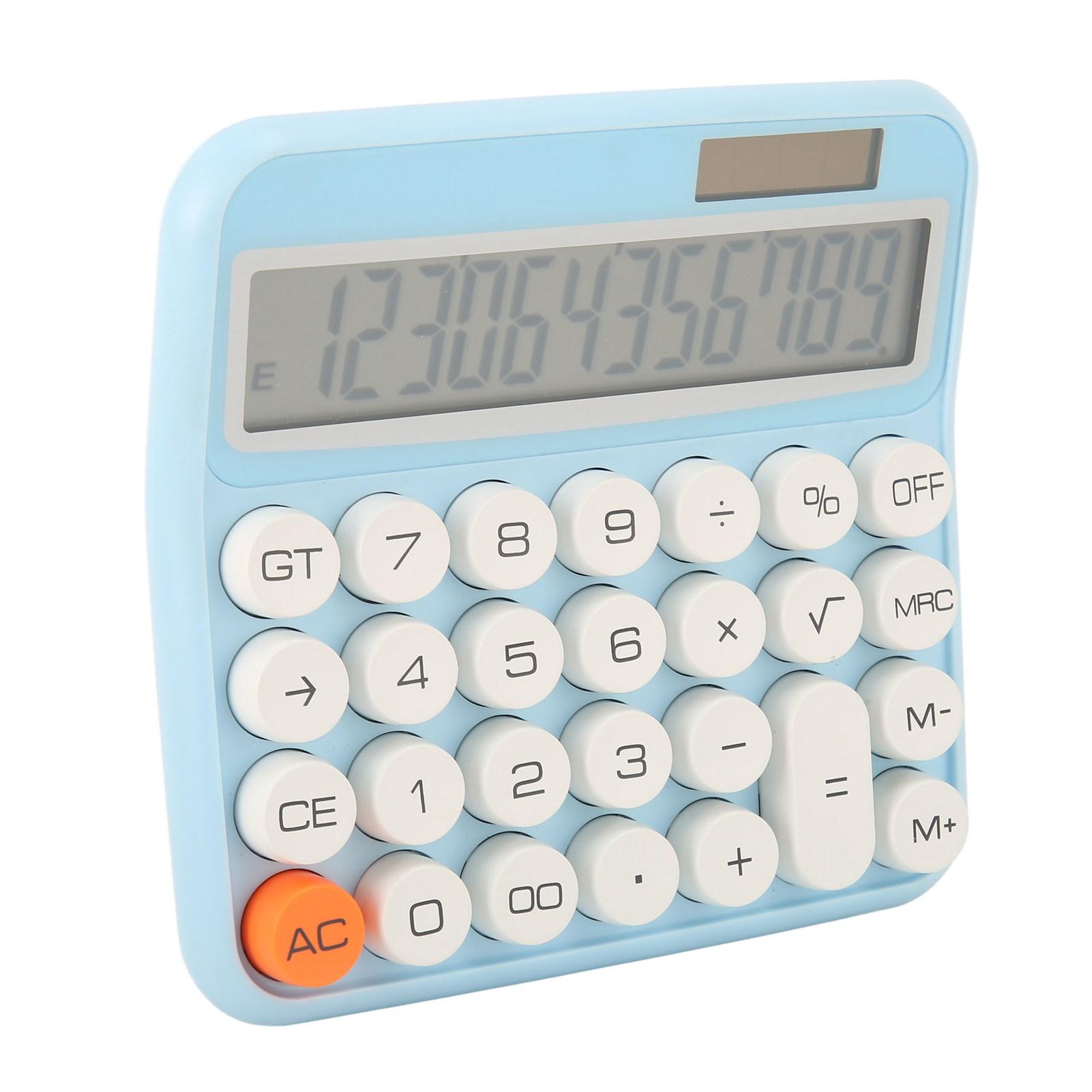 

12 Digits Desktop Calculator with Large LCD Display Dual Power Auto Shutoff Mechanical Calculator for Office Schools