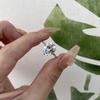 Tancise Women Classic 925 Sterling Silver  Zircon Ring Ladies Jewelry Wedding Promise Party Gift