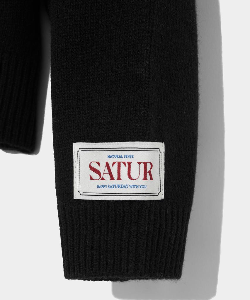 Seteo Dublin Asymmetrical Cashmere Blend Knit Classic Black (Type A)