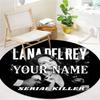 Lana Del Rey Fan Art Custom Name Round Area Rug Carpet Rug For Living Room Bedroom Sofa Playroom Decor Nonslip Floor Mat
