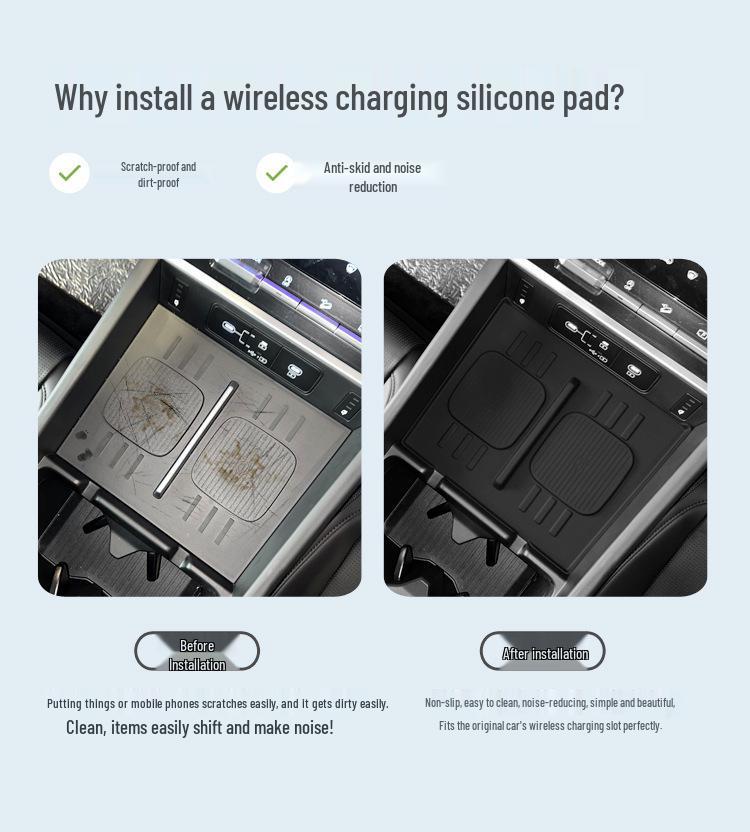 2024 Hyundai Santa Fe Wireless Charging Anti-Slip Console Mat
