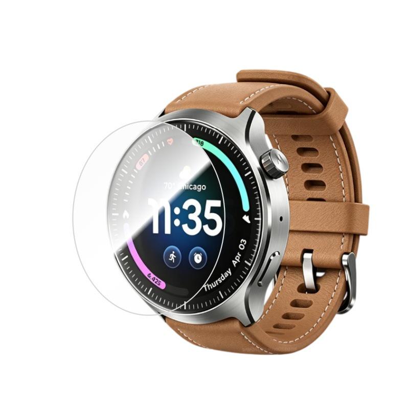 Motorola Watch Ultra HD Tempered Glass Protector - Transparent, Curved Edge, Drop-proof.