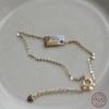 925 Sterling Silver Plated 14K Gold Simple Letter LOVE Bracelet for Women Girlfriend Valentine's Day Jewelry Gift