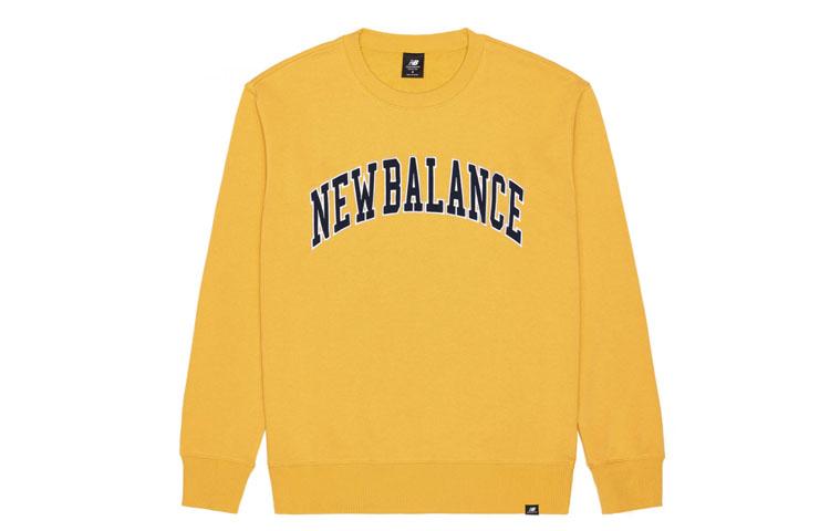 New Balance Sweatshirts Men s Yellow Crew Neck Moderate Regular MT03515-ASE L