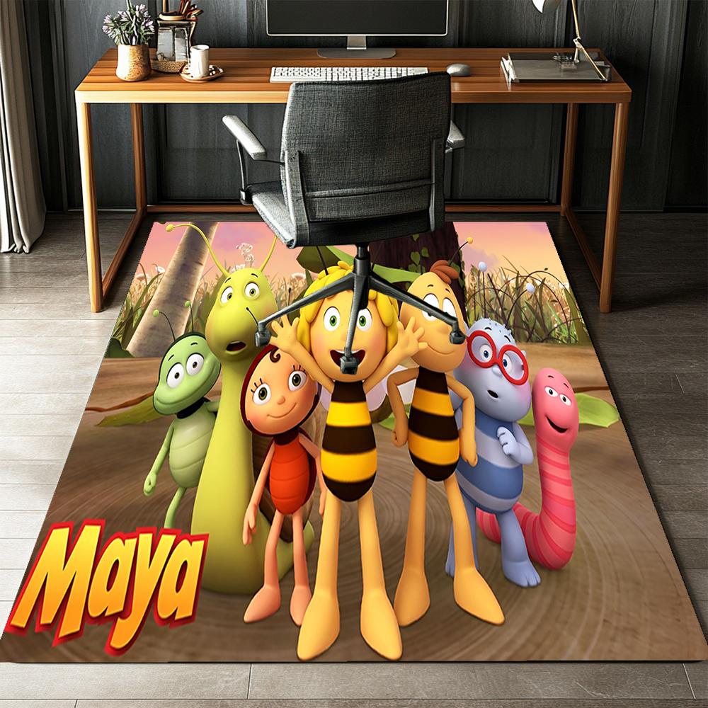 Maya the Bee Printed Carpet Rug for Office Chair Living Room Bedroom Kitchen Room Decor Gifts