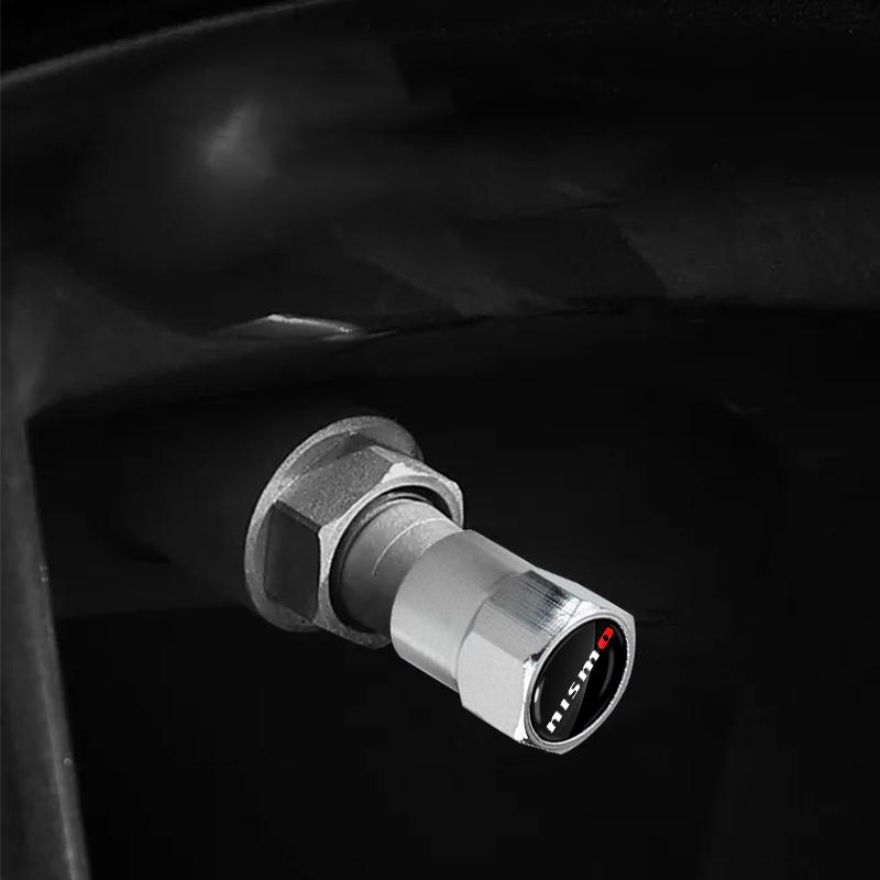 4Pcs Car Wheel Tires Bolt-in Valve Caps Badge Car Accessories For Nismo Nissans Tiida Teana Skyline Juke X-trail Almera Qashqai Goods