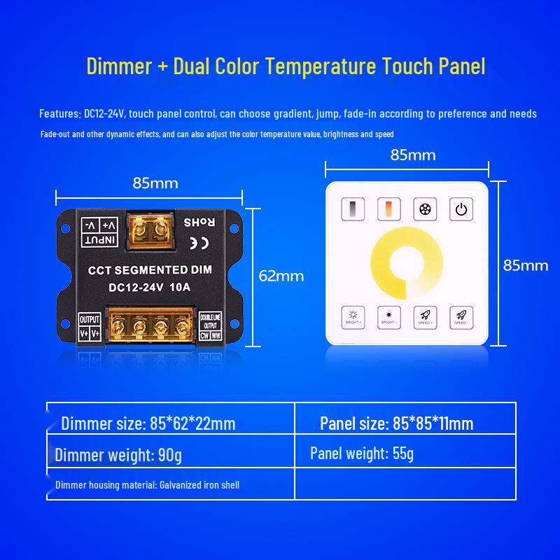 DC 12V-24V 30A LED Dimmer Switch: Stepless Brightness Control Knob