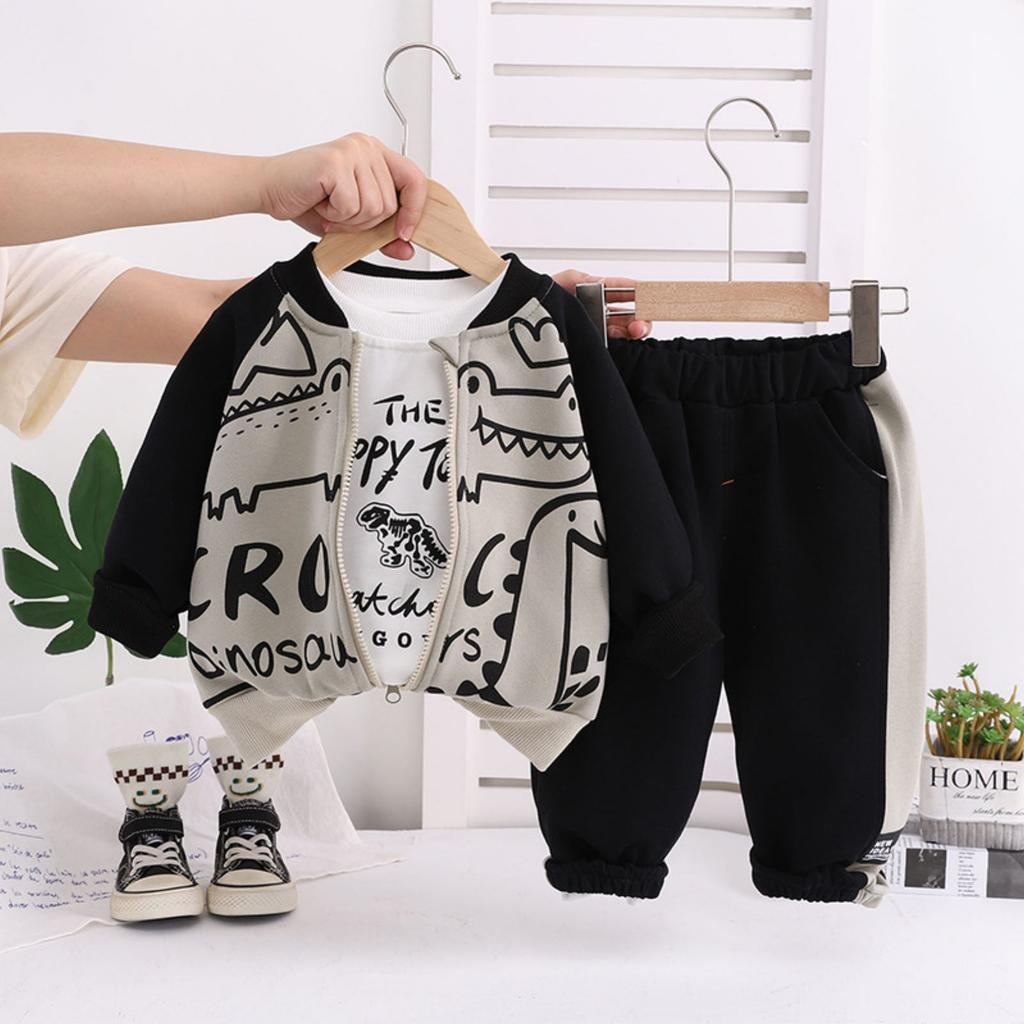 Kids Casual Long-Sleeve Set, Comfortable Daily Wear Outfits