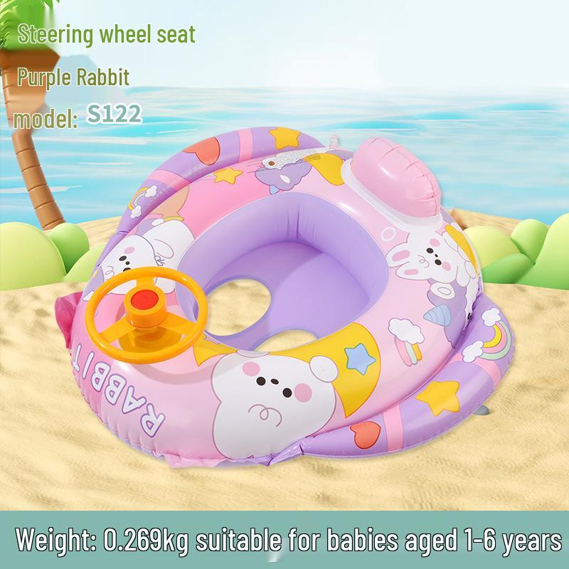Flotador Inflable para Niños con Forma de Avión, Volante y Bocina