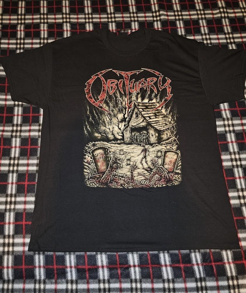 

New Obituary Barely A Live Stream Gift For Fans Unisex S-5XL Shirt LW178 Unisex T-Shirt XXXXL