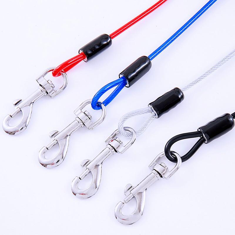 Dog Leash Dogs Chain Steel Wire Leashes for Dog Walking Anti-bite Puppy Training Leash Soft Handle Dogs Leashes Pet Accessories