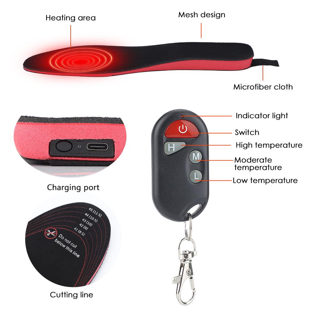 USB Heated Insoles: Cuttable, Rechargeable, Warm Winter Foot Pads