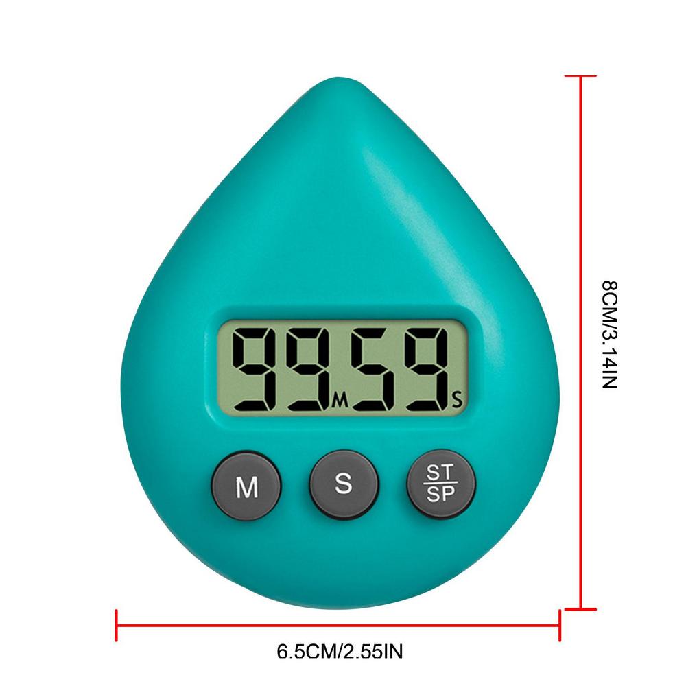 Kitchen Timer Clear Reminder Portable Compact Countdown Timer Waterproof for Classroom Learning Exercising Travel Working Shower