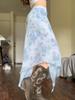 Spicy Floral Ruffle Mesh Skirt - Irregular Hem for Summer Vacation