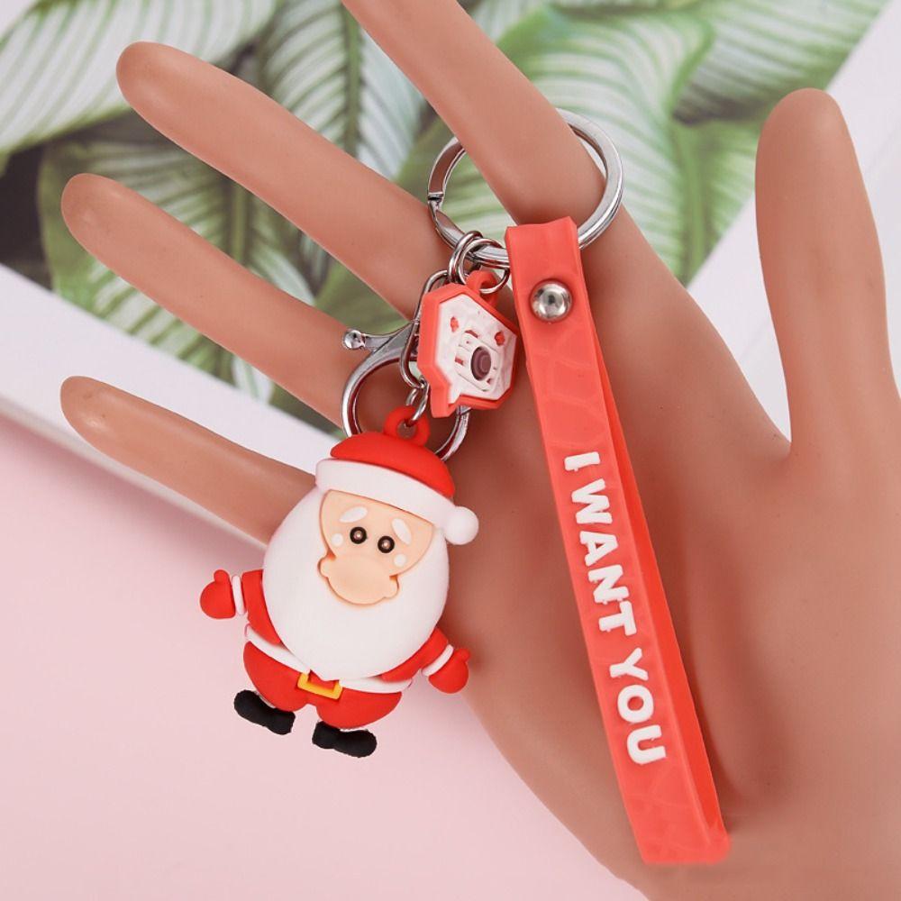 Gift Christmas Decoration Doll Pendant Keyring Bag Charm Christmas Keychain Key Chain Car Key Ring