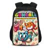 The Amazing World of Gumball Double Layer Backpack Cartoon Anime Printed Student Boys and Girls New Style