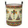 1pc Stylish Printed Storage Basket | Foldable Canvas Laundry Basket with Handles for Home & Travel, Large Capacity Clothing and Storage Box, Laundry B