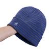 High-value striped stack hat women's autumn and winter warm new cold hat double-layer knitted wool hat