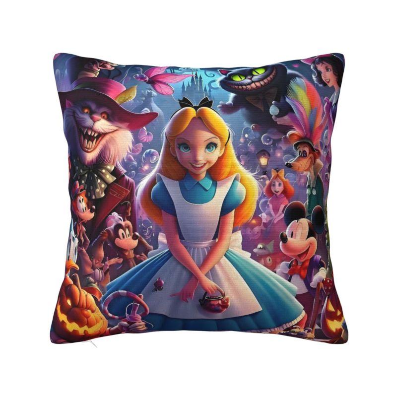 Federe Cuscino Personalizzate Disney Alice nel Paese delle Meraviglie Gatto dello Cheshire Divertente Velluto Lusso Decorazione Cuscino Salotto