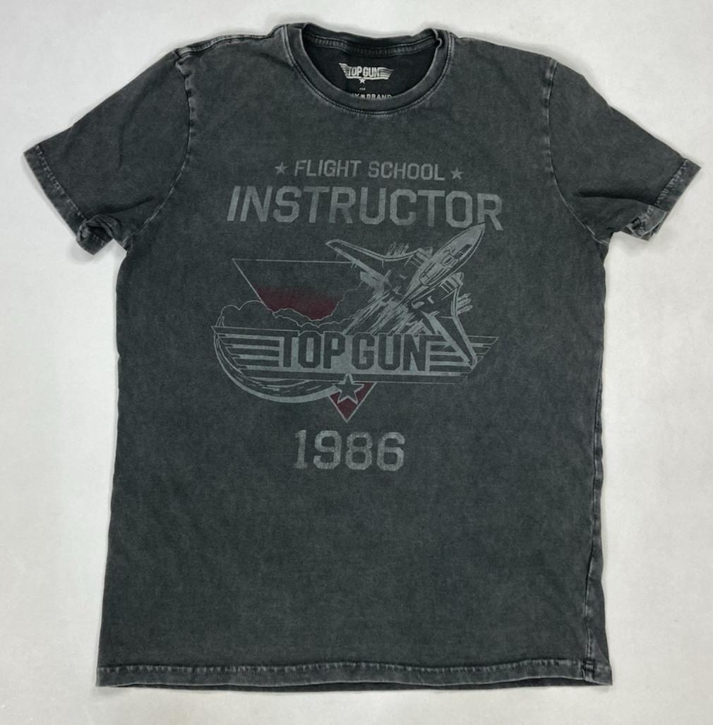 Lucky Brand Top Gun 1986 Flight School Graphic T-shirt Men Medium Vintage Black XXL