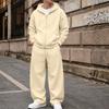 Zip-Up Hoodie and Sweatpants Set for Winter Casual Wear