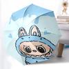 1pc Sturdy 8-Bone Auto Umbrella, LABUBU Umbrella, Digital Printed, Foldable Umbrella for On-the-Go Outdoor Use