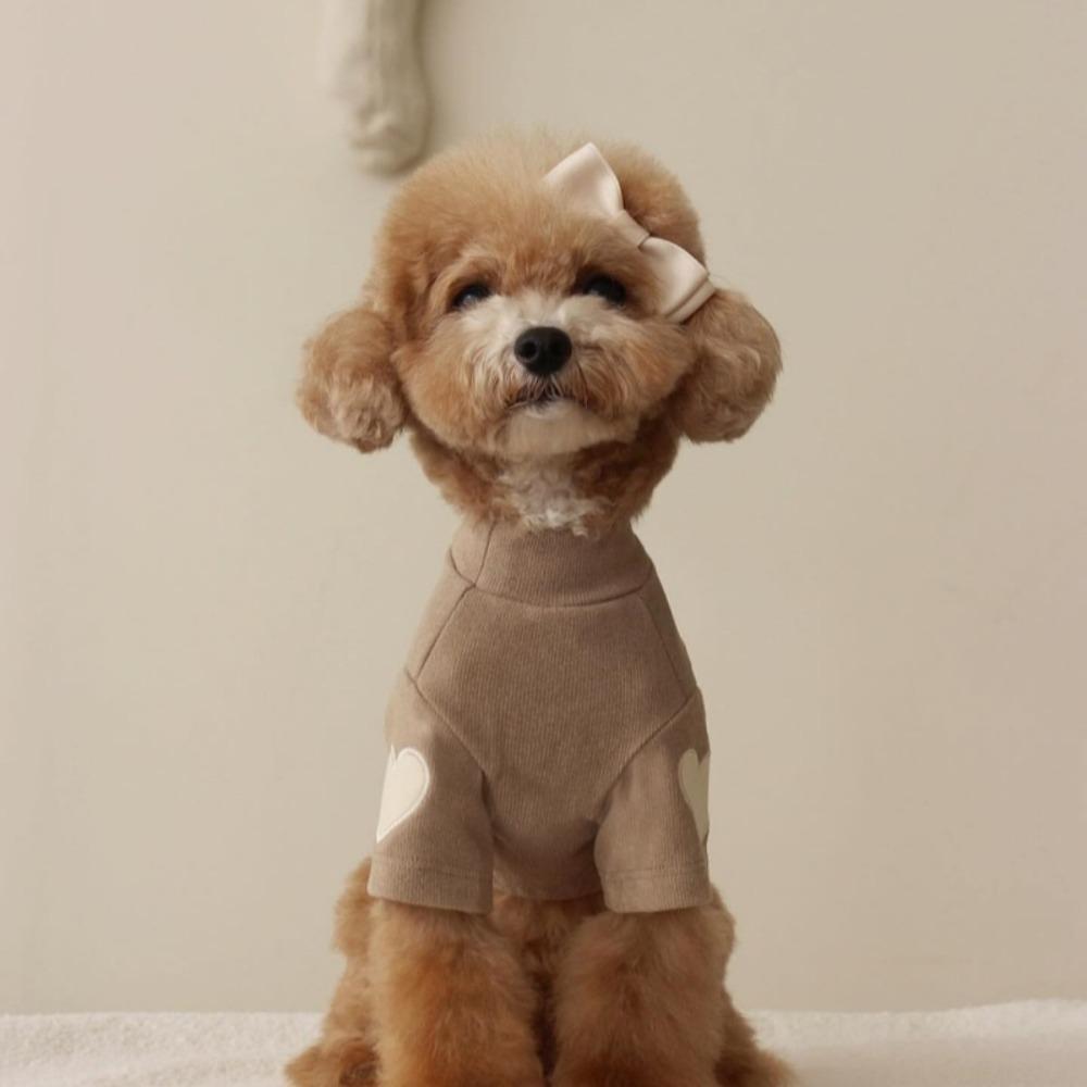 Fashion Winter Warm Gift Pet Dog Clothes Cute Love Bear Teddy Puppy Clothing Base Shirt Yorkshire Hoodie Cat Pet Warm Clothes