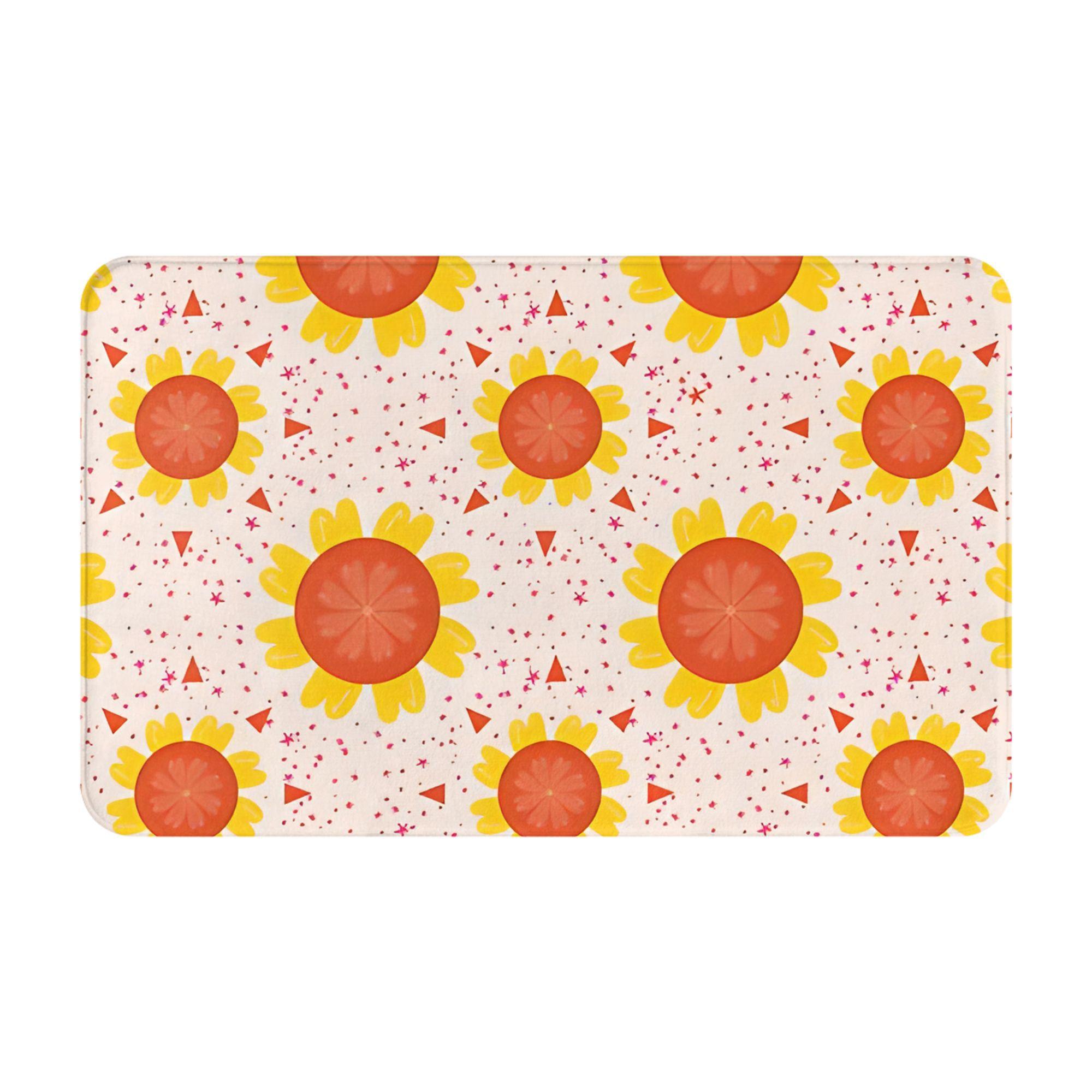 

1pc Christmas Decorations Bathroom Mat Sun Surrounded By The Stars 31 Doormat Kitchen Carpet Entrance Door Rug Home Decor 40cm x 60cm