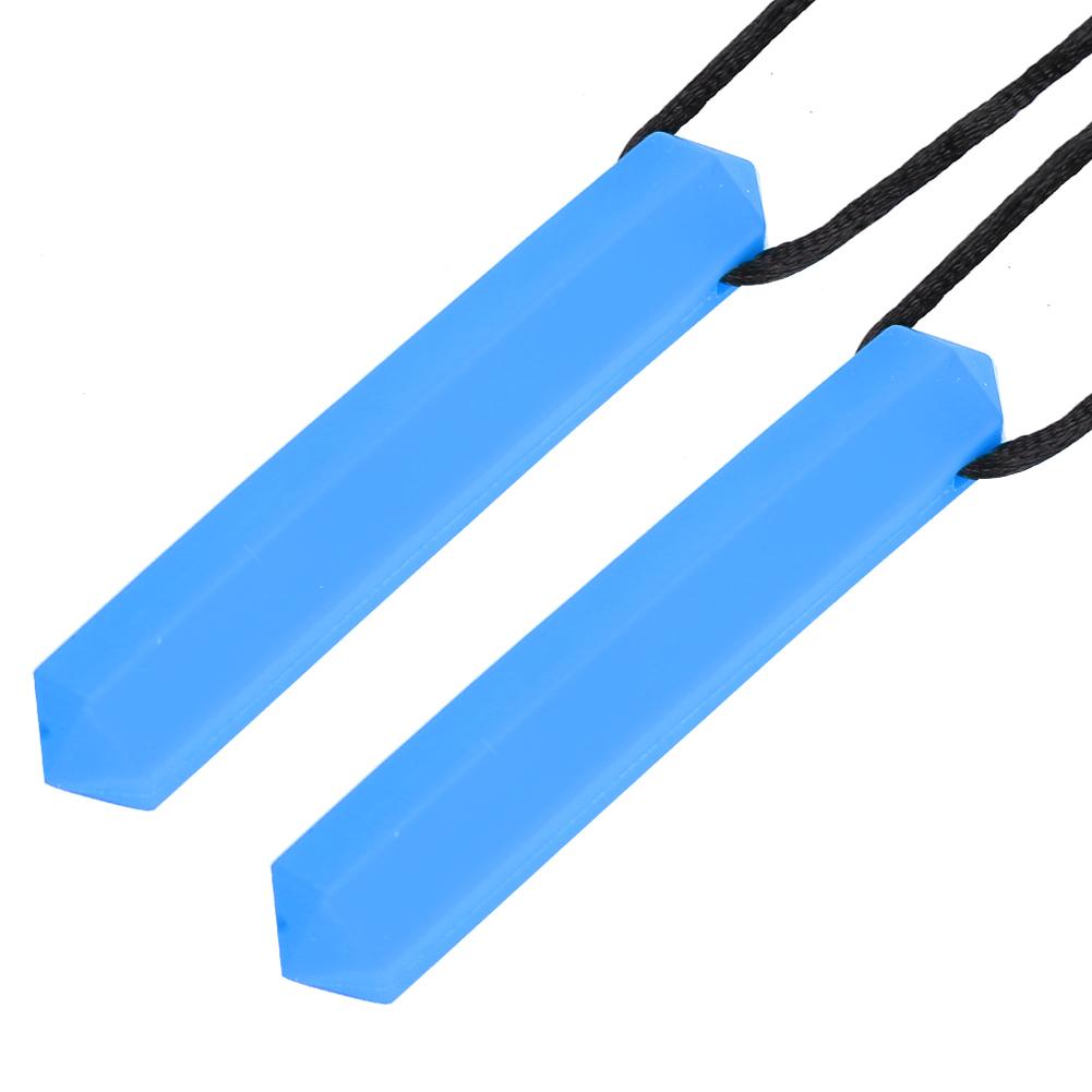 2pcs Silicone Teether High Temperature Resistant Waterproof Chewing Pendant Necklace