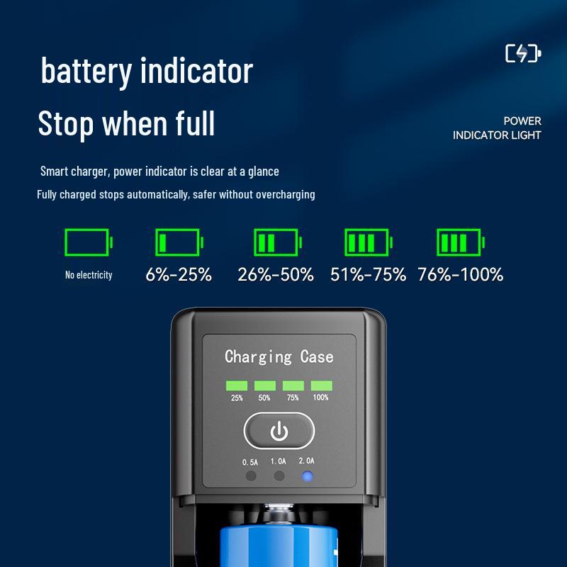 18650/14500 Lithium USB Charger with Display