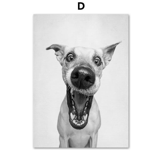 Dog Puppy Posters Bulldog Skateboard Salon Nursery Funny Animals Wall Art Canvas Painting Nordic Prints Pictures Kids Room Decor