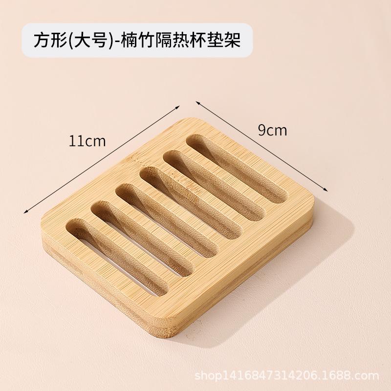 Bamboo Round Coaster Anti-scald Insulated Teacup Mat Rest Place Holder Coffee Coasters Simple Tea Ceremony Accessories