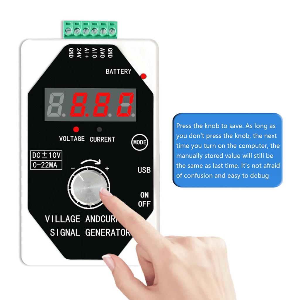 Signal Generator with Rechargeable Battery 0 to 4 to 20mA Current Voltage Instrument Testing for Industrial Applications